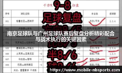 南京足球队与广州足球队赛后复盘分析精彩配合与战术执行的关键因素